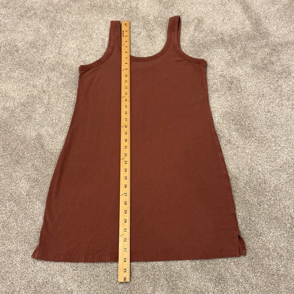 Lululemon Classic-Fit Cotton-Blend Scoop Dress - Ancient Copper Brown size 4 EUC - Picture 5 of 6
